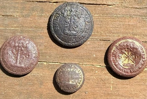 Civil War South Carolina Militia Palmetto Buttons Dug Relic Lot SC