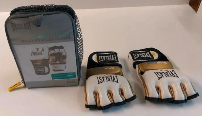 Everlast Everstrike Women's Multi-Purpose Training Gloves Size M/L Gold / White