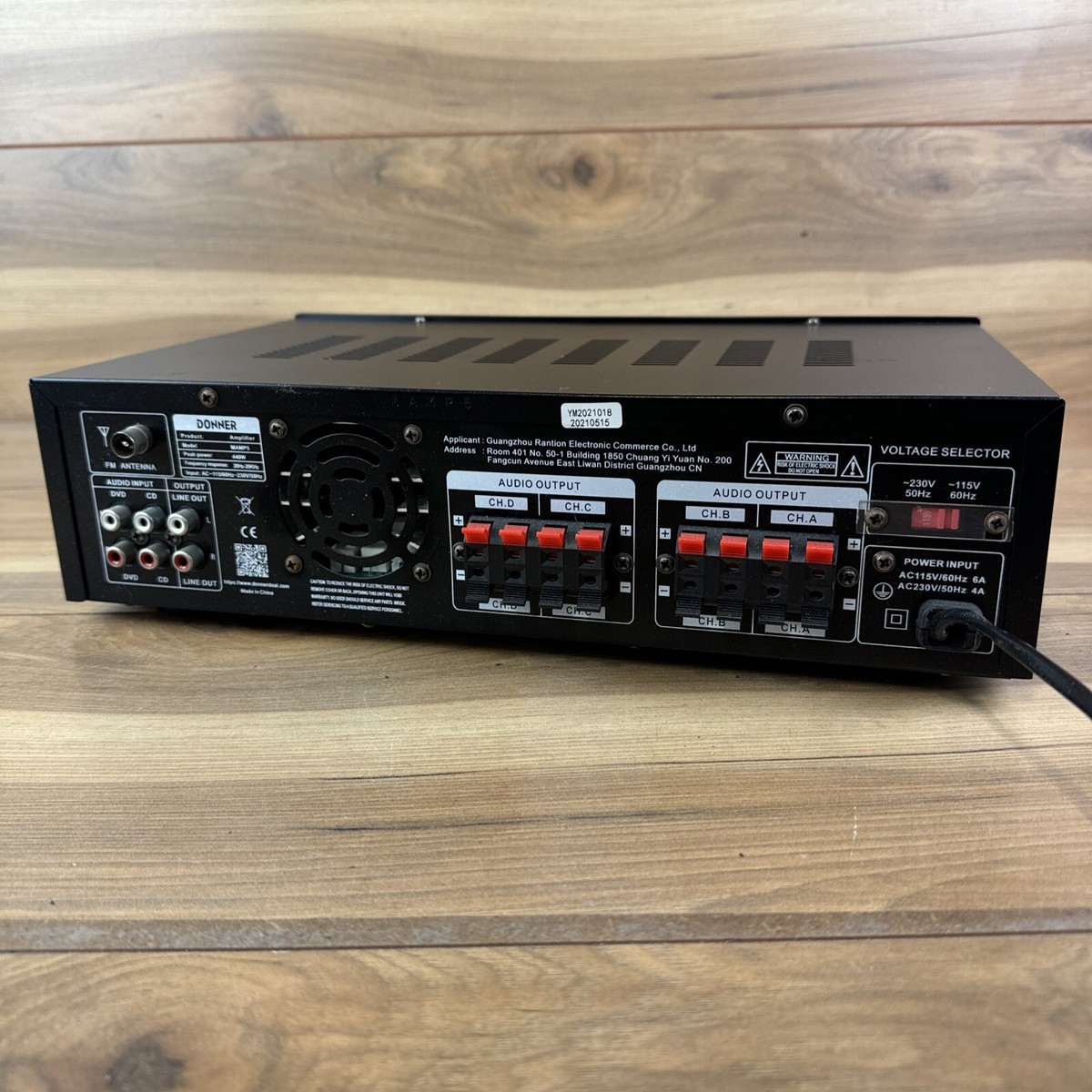 Donner Bluetooth 5.0 Audio Power Amplifier, 4 Channel Stereo - Foto 4