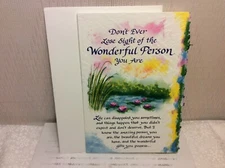 BLUE MOUNTAIN ARTS WONDERFUL PERSON GREETING CARD New w/Envelope "Don't ever"