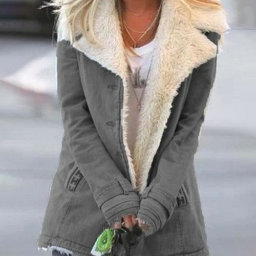 Donna Pelliccia Invernale Calda Foderata Parka Simil Pile Giacca Lunga  Taglie | eBay