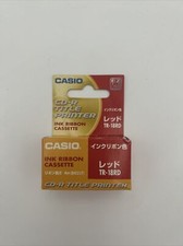 Casio Disc Title Printer Ink Ribbon Cassette Red TR-18RD - Made in Japan - NIB