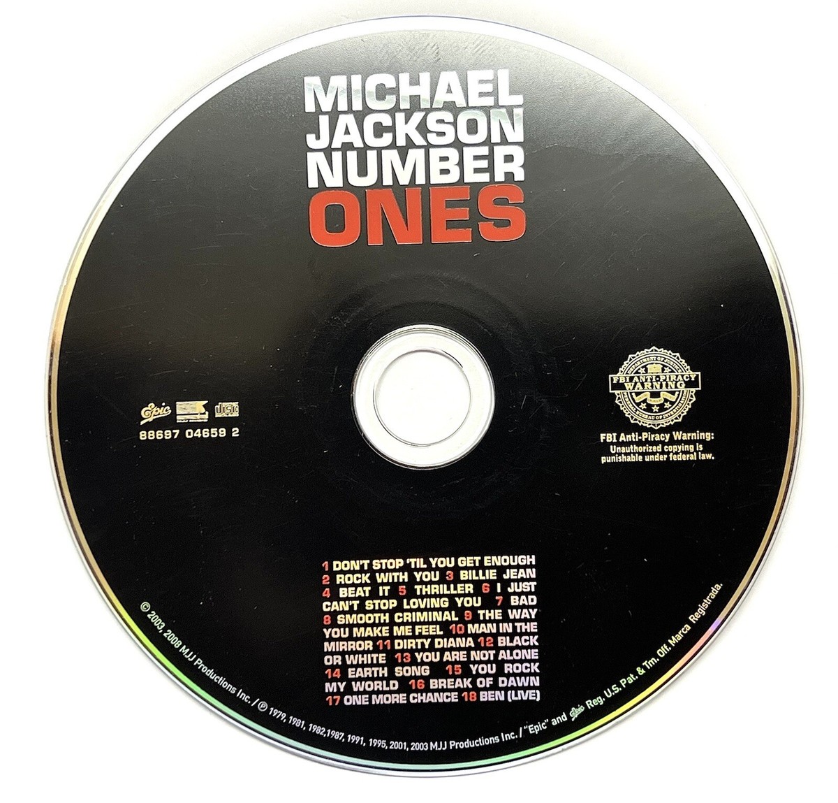Michael Jackson - Number Ones - Original Audio CD 88697046492 | eBay
