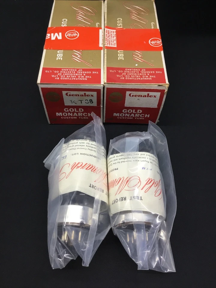Nuevo en caja Par de TUBOS DE VACÍO GENALEX KT88 (plástico sellado) emparejados de fábrica U.8807 Foto 2 de 4
