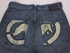 ECKO UNLTD. Blue Jeans Men W32 L32 Denim Baggy Wide Leg Skater Y2K Rap Hip-Hop