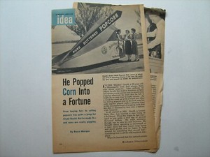 1953 "Clyde Gould--He Popped Corn Into a Fortune" vintage popcorn maker's story