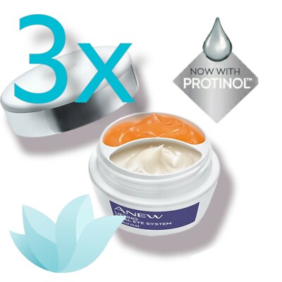 3x Avon Anew Lifting Dual Eye System mit Protinol, 2x 10ml | Augencreme 