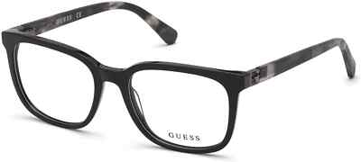 GUESS GU50021 001 Black/Matte Plastic Optical Eyeglasses Frame 53-18-145 GU