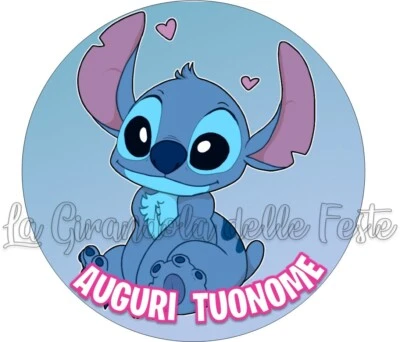 MODECOR ITALIANA Cialda STITCH RETTANGOLARE / ROTONDA Ostia alimentare OSTIE PER Torta LILO OHANA