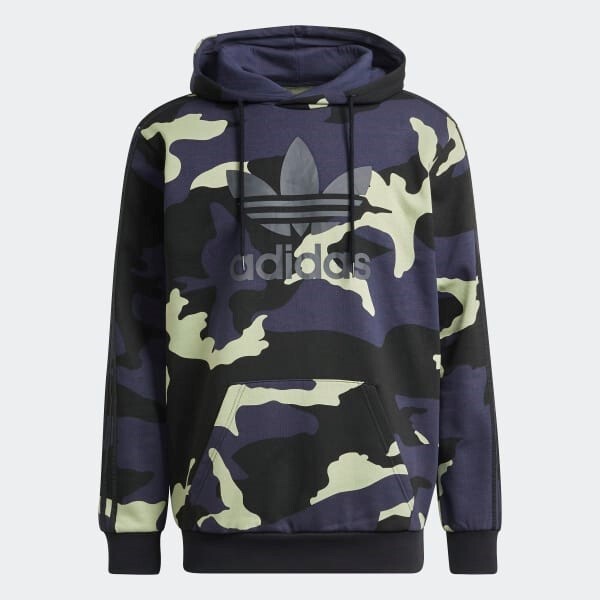 Adidas Originals Camo Trefoil Hoodie Shadow Blue Men's Small Medium 2XL BNWT