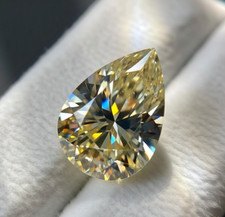 Attractive Pear Cut Diamond 3 Ct Yellow Color VVS1 Lab Grown Clarity Certified