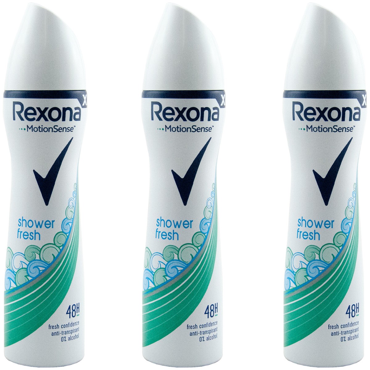 Rexona スプレー式デオドラント 3本セット 200ml Rexona Deodorant Spray Shower Fresh XL 3 X 200ml 48H Case