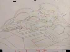 Hulk animation cel vintage production art Marvel comic cartoons PROMO H1