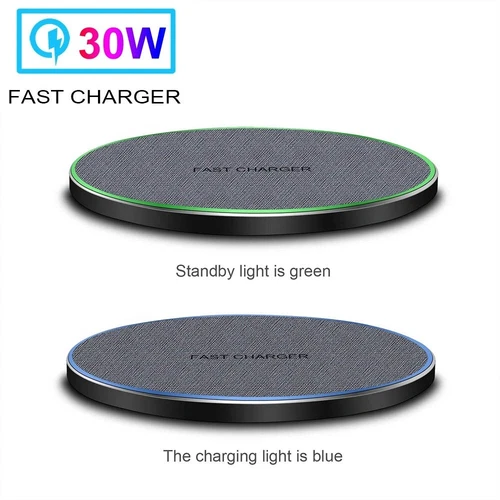 30W Wireless Charger Fast Charging Mat For Samsung Galaxy S24 S23 S22 + Ultra FE - Picture 4 of 17