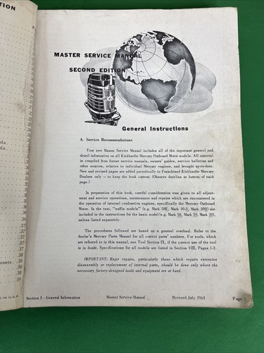 Vintage 1964 Kiekhaefer Mercury Outboards Master Service Manual - Picture 7 of 15