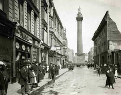The Nelson Monument On Sackville Street In Dublin OLD PHOTO