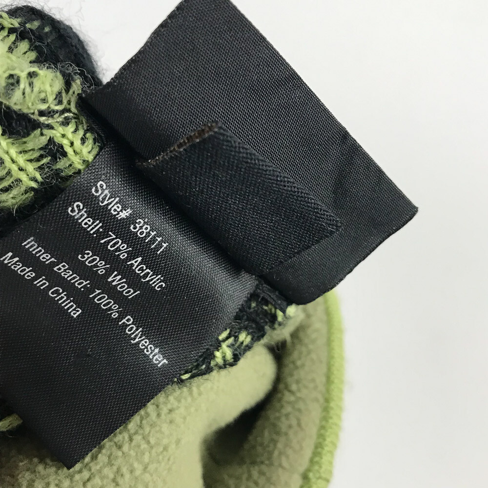 Obermeyer light green black pattern Winter Hat Be… - image 6