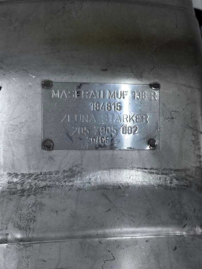 02-07 MASERATI SPYDER 4.2 LEFT/RIGHT EXHAUST MUFFLER OEM# 205 7905 001