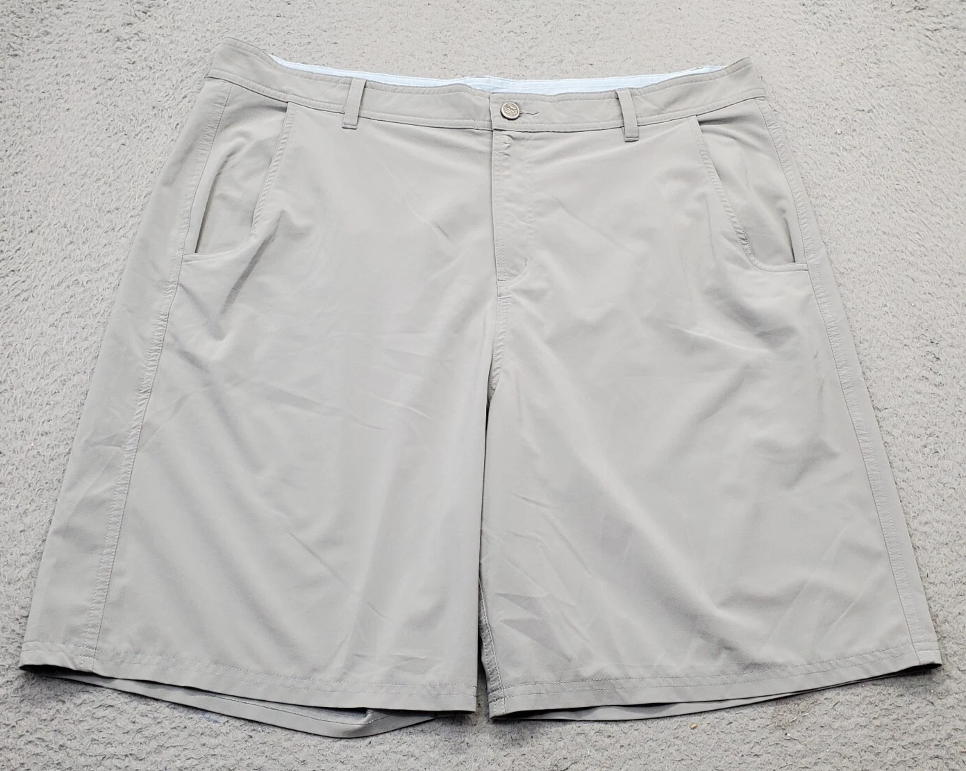 Free Fly Chino Shorts Mens Size 38 Gray Fishing Loop Stretch Wicking Golf Casual