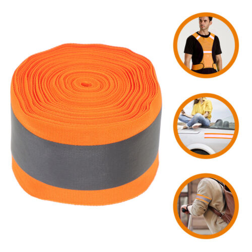  Polyester High Visibility Strips Reflective Fabric Tape Ribbon - Afbeelding 1 van 17