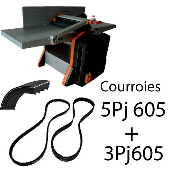 5PJ605 + 3PJ605 Courroie Striées Raboteuse degauchisseuse machine a bois lot