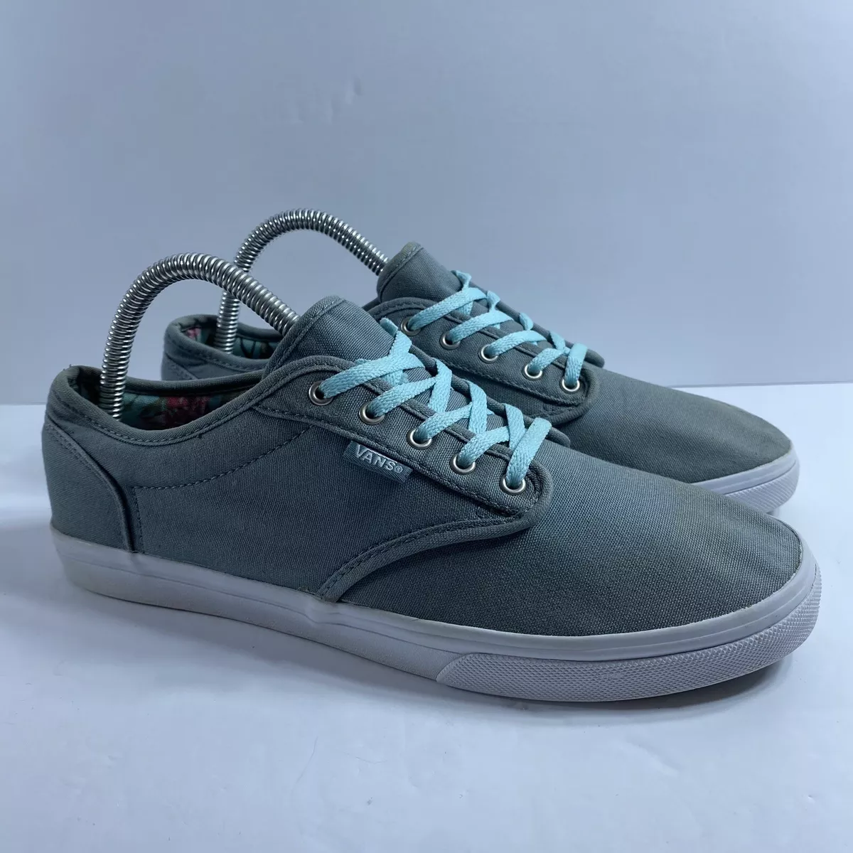 Vans Off The Wall Shoes Womens 8.5 Blue Low Lace Up Sneakers eBay