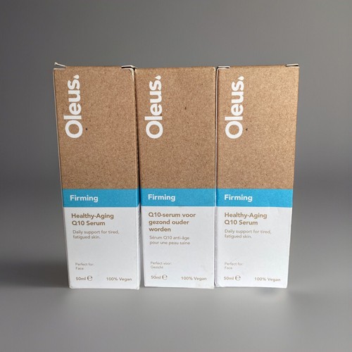 OLEUS Firming Healthy Aging Q10 Face Serum 50ml Vegan x3 BNIB (150ml Total)
