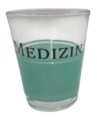 Schnapsglas Medizin 4cl Shotglas lustig Pinnchen Party Bar Glas