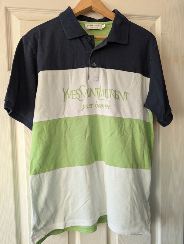 Polo vintage YSL Yves Saint Laurent uomo L Spellout anni 90