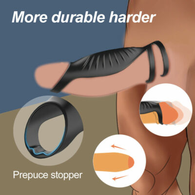 Vibrating Cock Ring For Men Erection Sex Couples, Silicone Penis Rings Cock Rings For Men Longer Harder Stronger, Adult Sex Toys