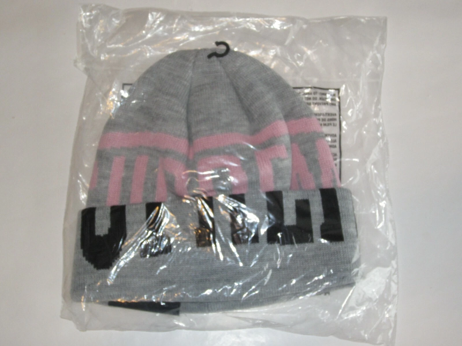 Casquette chapeau d'hiver SUPREME x New Era 2 tons logo Beanie GRIS BRUYÈRE NEUF ! F/W 2021