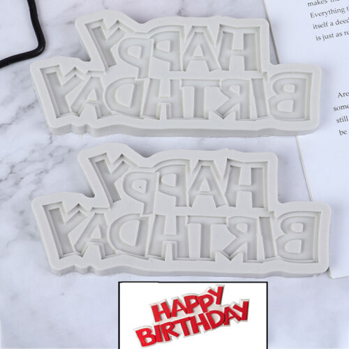 Silicone Happy Birthday Cake Mold Kitchen Baking Tools Fondant Silicone M xnL~f8 - 第 1/11 張圖片