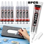 8Pcs B-7000 Glue Clear with Precision Tip 15ml Strong Bond Glue For Phone Repair