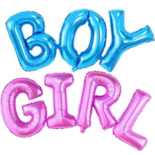 KatchOn, Big Boy or Girl Balloon Letters - 42 Inch | Gender Reveal Balloons, ...