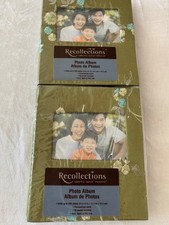 2 NEW Recollections Photo Albums Green With Flowers Hold 200 4x6 Photos Each