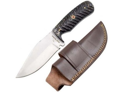 Old Ram Full Tang Hunting Fix Blade Knife w/Premium Stitched Leather Sheath