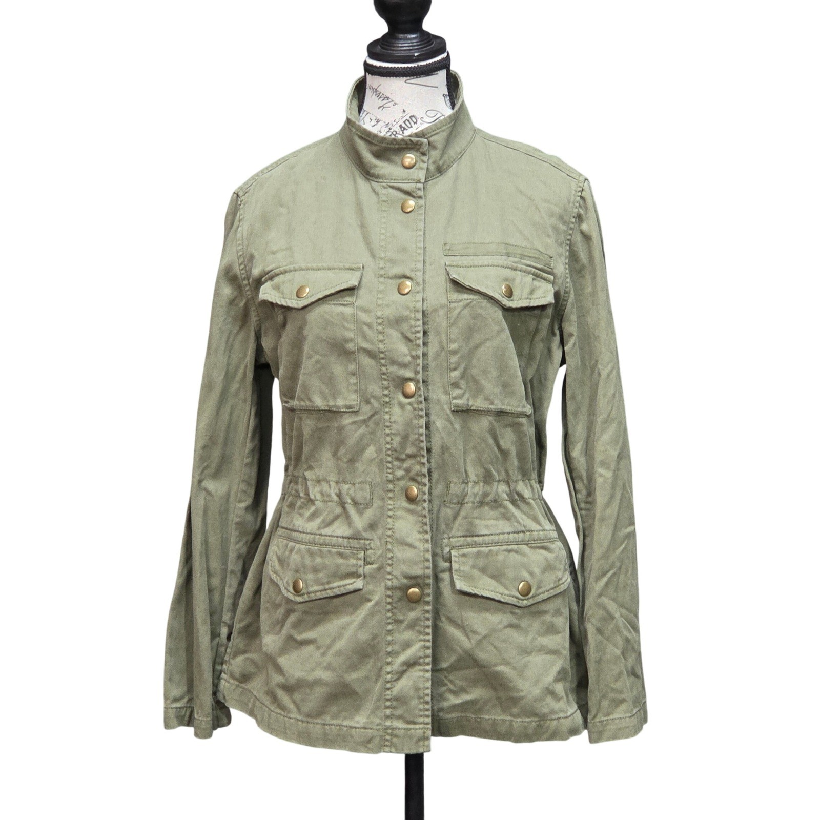 GAP Olive Green Utility Jacket Drawstring Waist W… - image 1