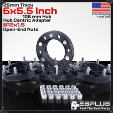 4x 1" 6x5.5" 106mm Hub Centric Adapter Spacer Fit 4Runner/FJ Cruiser/Tacoma
