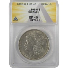1896 O Morgan Dollar EF 40 Details ANACS Silver $1 Coin SKU:I19021