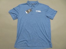 Travis Mathew Polo Shirt Mens XL Blue Golf Performance Stretch Short Sleeve New