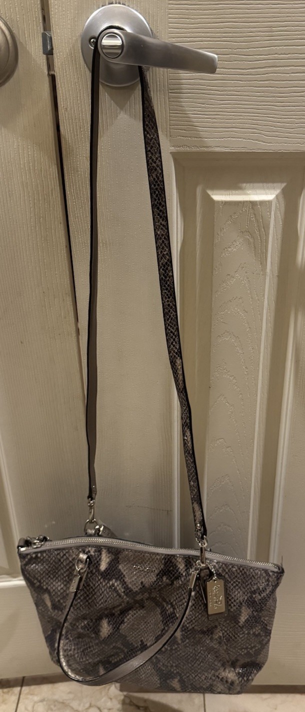 Coach Madison Embossed Python Kelsey Satchel Cros… - image 7