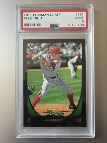MIKE TROUT PSA 9 2011 BOWMAN DRAFT #101 ROOKIE RC ANGELS