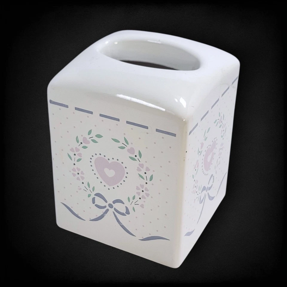 Vintage Saturday Knight Malmite Caixa de Tecido Capa Corações Arcos Cottagecore Anos 90 - Imagem 2 de 4