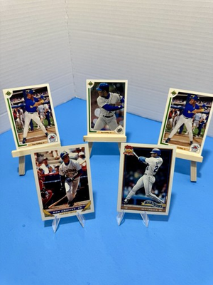 #ad Ken Griffey Jr Upper Deck amp; Topps Lot 1991 1992 Mariners 5 Cards Lot Clean $7.99