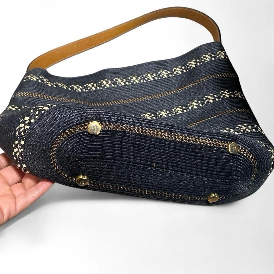 Bolso de Hombro Hobo Eric Javits Tejido Squishee Rayas  Foto 4 de 4