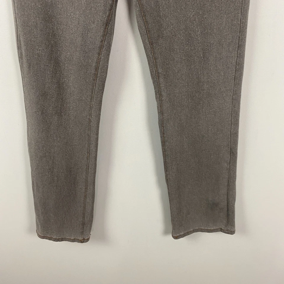 Legging Lysse Boyfriend modeladora jeans perna reta tamanho grande cinza puxar - Imagem 3 de 4