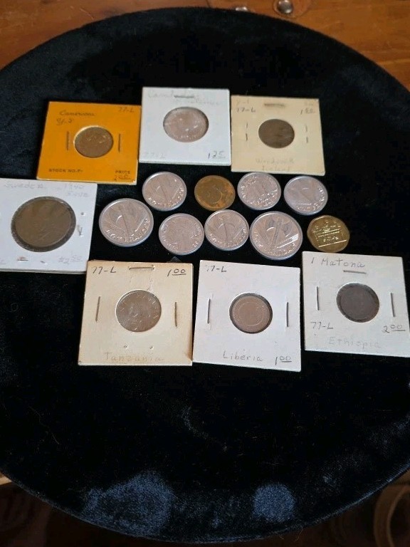 Vintage Lot Foreign Coins