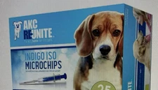 ONE (1) AKC REUNITE MICROCHIP  DIY REGISTRATION With/COLLAR TAG DOGS CATS