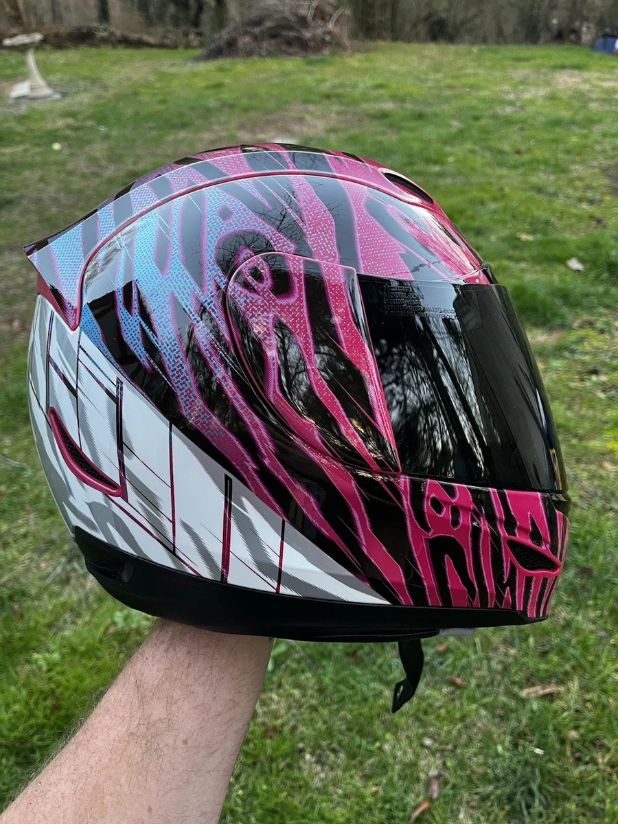 black and pink icon helmets Icon Women Full Faces Helmets for sale