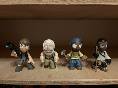 Funko Walking Dead mystery minis lot of four (4) darryl hershel tyese morgan